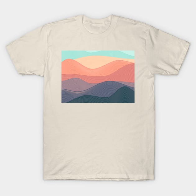 Abstract Waves T-Shirt by Genesis